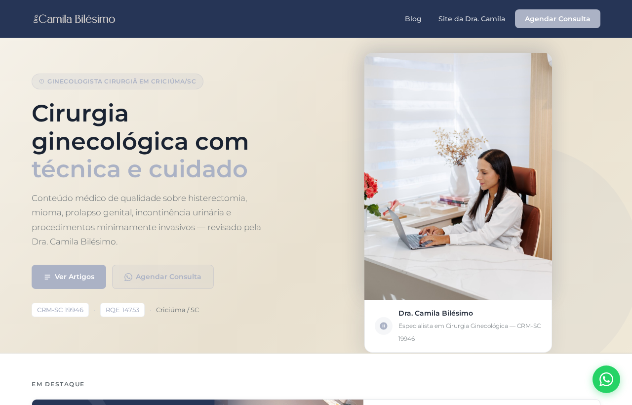 Blog Dra. Camila Bilésimo