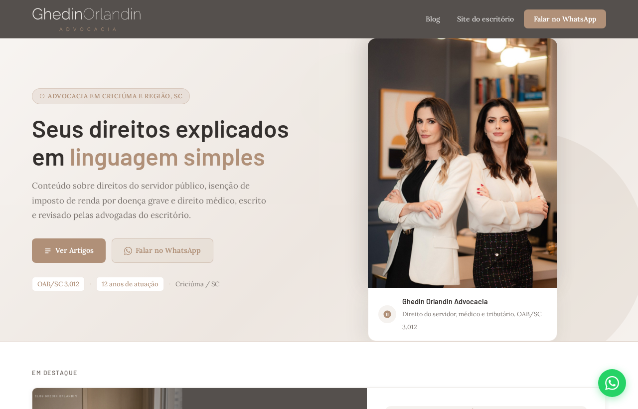 Blog Ghedin Orlandin Advocacia